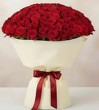 Букет 101 Красная роза Милано в Кировском