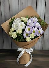 Букет цветов из:  Хризантемы и Розы в Кировском