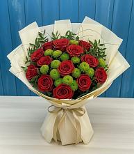 Букет цветов из:  Розы и Хризантемы в Кировском