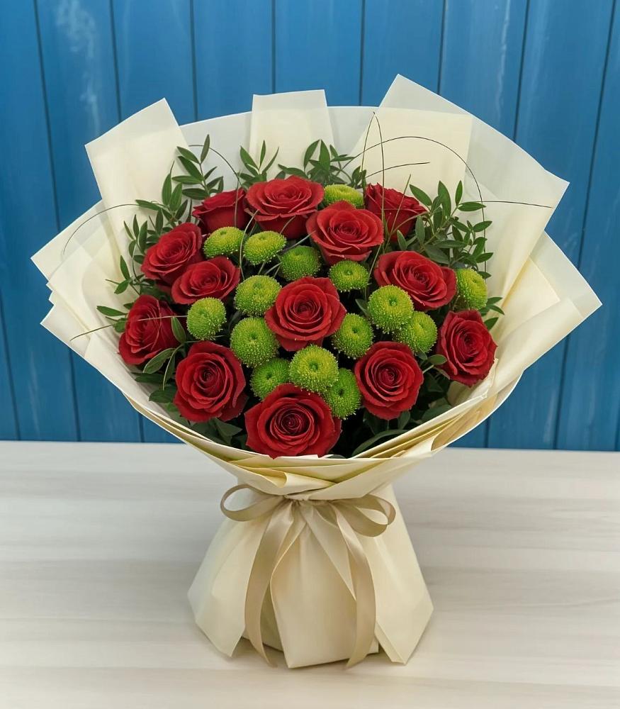 Букет цветов из: Розы и Хризантемы в Кировском